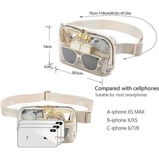 Female Minimalist Casual Transparent Waist Bag - Phosgene