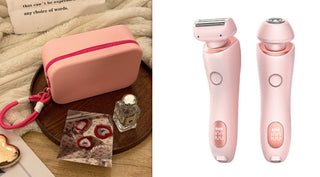 2 In 1 Hair Removal Epilator USB Rechargeable Trimmer Women Body Razor Face Leg Armpit Bikini Hand Pubic Shaver Hair Remover - Phosgene