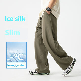 Cool Feeling Ice Silk Casual Pants Men's Summer Thin Phosgene