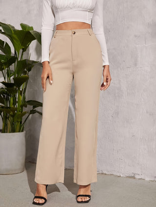 Wide Leg Draping Effect Commuter Loose Trousers Phosgene