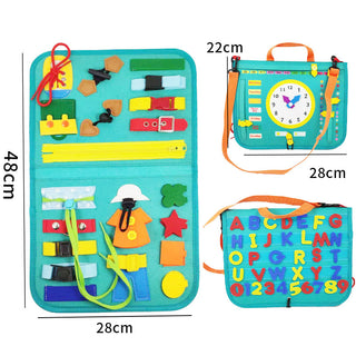 New Busy Book Children's Busy Board Dressing And Buttoning Learning Baby Early Education Preschool Sensory Learning Toy - Phosgene