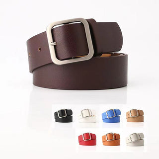 35cm Wide New Retro Alloy Square Buckle Belt - Phosgene