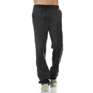 Men's Thin Casual Elastic Waist Linen Pant Phosgene