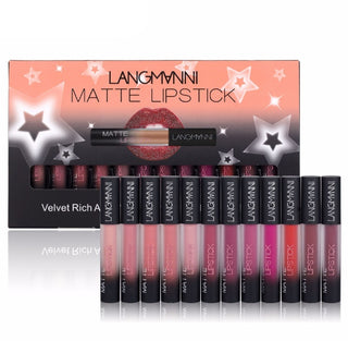 Matte Lipstick Waterproof Long-lasting Velvet Lipstick Set - Phosgene