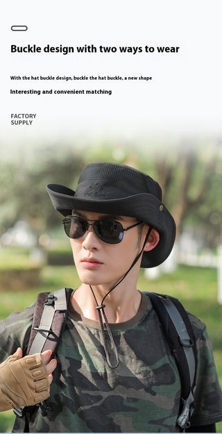 Spring And Summer Hat Outdoor Mountaineering Sun Hat Folding - Phosgene