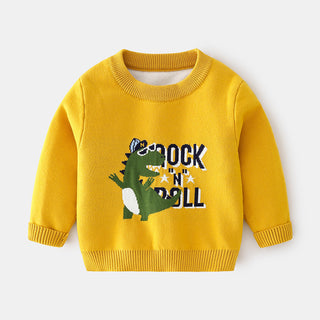 Autumn Boy Cartoon Sweater - Phosgene