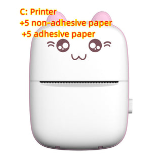 Mini Printer Portable Mini Bluetooth WiFi New Wrong Printer Mobile Phone Photo Title Note Hot Print Pocket Student Error Label Printer - Phosgene