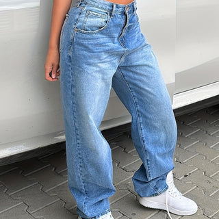 Low Waist Sexy Straight Loose Denim Trousers Phosgene