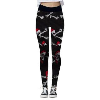 Women's Fashion Halloween High Waist Elastic Yoga Sports Leggings - Phosgene