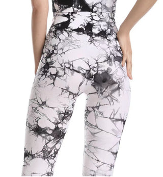 Tie-dyed Fitness Trousers High Waist Hip Lift Sports Skinny Running Sexy Phosgene