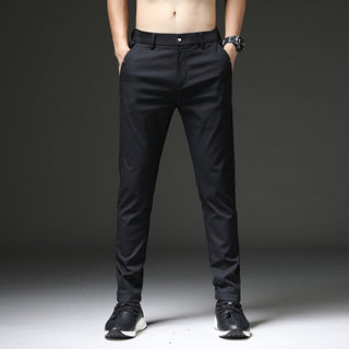 Men's Elastic Thin Casual Straight Pants - Phosgene