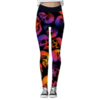 Women's Fashion Halloween High Waist Elastic Yoga Sports Leggings - Phosgene