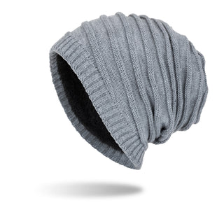 Men's Plush Sweater Hat Outdoor Warm Knit Ear Guards - Phosgene