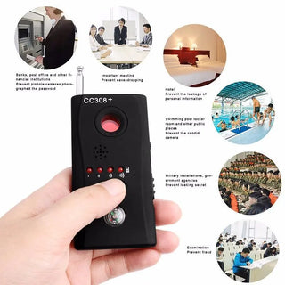 1 PCS Full Range Wireless Signal Detector Anti Spy Camera WIFI GSM RF Terminal device Finder CC308+ Hidden peephole in Hotel Phosgene