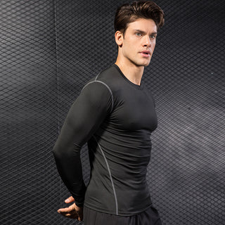 Men's Tight Training PRO Sports And Fitness Running Long Sleeve T-shirt Phosgene