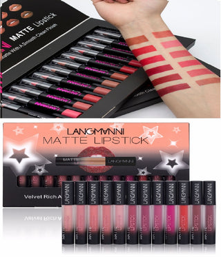 Matte Lipstick Waterproof Long-lasting Velvet Lipstick Set - Phosgene