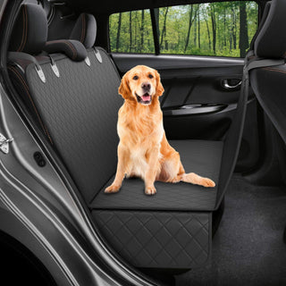 Dog Car Seat Cover View Mesh Pet Carrier Hammock Safety Protector Car Rear Back Seat Mat With Zipper And Pocket For Travel - Phosgene