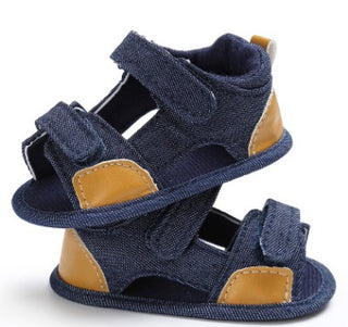 Denim baby Velcro sandals toddler shoes baby shoes - Phosgene