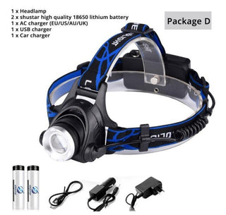 USB Charging Built-in Smart Sensor Head-mounted Outdoor Fishing Headlight - Phosgene