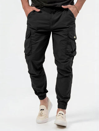 Men's Cargo Trousers With Three-dimensional Pockets Solid Color Casual Pants - Phosgene