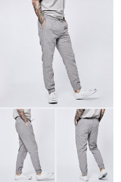 Casual Pants Loose Linen Feet Lace-up Phosgene