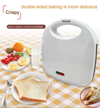 220V white color Double-sided breakfast sandwich machine panini toaster household omelette Fried steak sanwich maker Phosgene