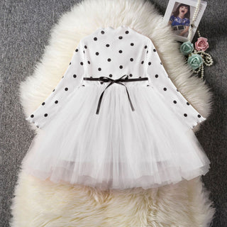 Baby Girls Spring Winter Long Sleeve Tutu Lace Dresses Infantil Newborn 1st Birthday Party Clothes Christening Gown Casual Wear - Phosgene