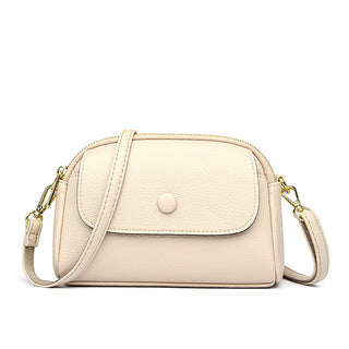 Lightweight Soft Leather One-shoulder Crossbody Bag - Phosgene