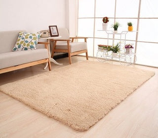 Living Room Rug Area Solid Carpet Fluffy Soft Home Decor White Plush Carpet Bedroom Carpet Kitchen Floor Mats White Rug Tapete - Phosgene