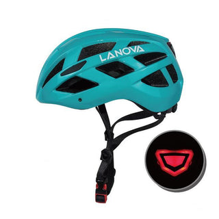 Male and female one-piece bicycle riding helmet with light - Phosgene