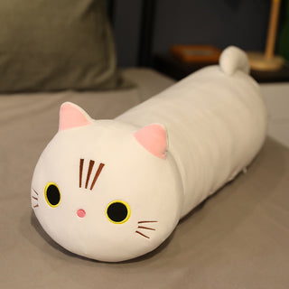 Large Size Cartoon Cat Plush Toys Stuffed Cloth Doll Long Animal Pillow Cushion - Phosgene