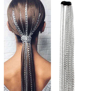 Wig extension chain silver-plated tassel hair chain - Phosgene