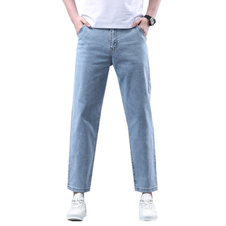 Men's Slim Fit Cropped Casual Light-colored Jeans Phosgene