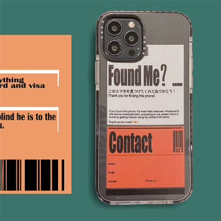 Transparent Phone Case With Orange Sticker - Phosgene