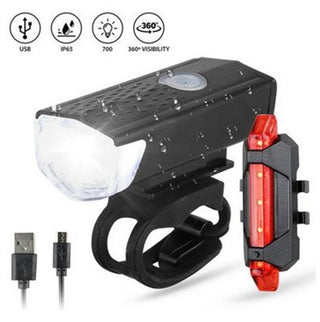 Bicycle Front Light USB Charging Highlight Headlight - Phosgene