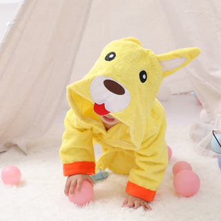 Cartoon Cute Animal Modeling Baby Bath Towels Baby Bathrobes Cotton Children's Bathrobes Baby Hooded - Phosgene