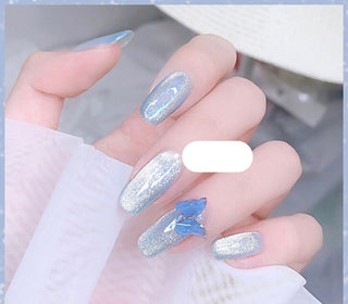 Milk Tea Crystal Stone Cat Eye Nail Polish Phosgene