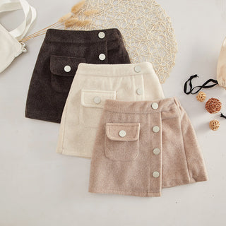 Woolen Material Short Skirt Baby A-line Skirt Girl Skirt - Phosgene