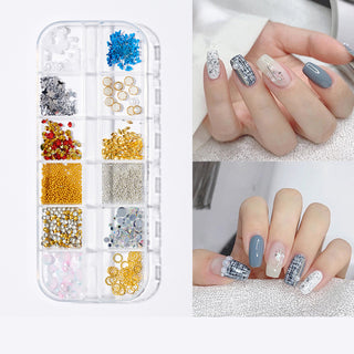 Pearl Butterfly Nail Patch Nail Art Jewelry Set - Phosgene