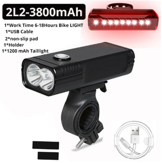 20000Lm Bicycle Light USB Rechargeable Waterproof Bike Light - Phosgene