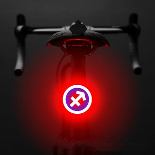 Bicycle Intelligent Auto Brake Sensor Light Waterproof LED Rechargeable Bicycle Tail Light Bike Accessories Bike Light Mount - Phosgene