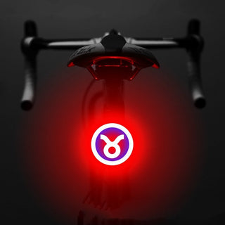 Bicycle Intelligent Auto Brake Sensor Light Waterproof LED Rechargeable Bicycle Tail Light Bike Accessories Bike Light Mount - Phosgene