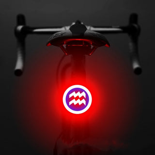 Bicycle Intelligent Auto Brake Sensor Light Waterproof LED Rechargeable Bicycle Tail Light Bike Accessories Bike Light Mount - Phosgene