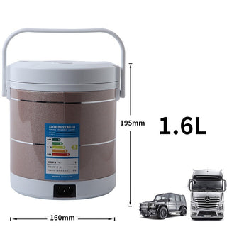 12V 24V Mini Rice Cooker 1.6L Car Truck Electric Hot Soup Rice Cooker Phosgene