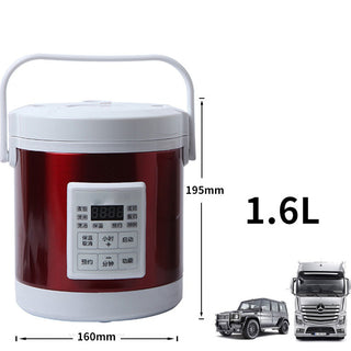 12V 24V Mini Rice Cooker 1.6L Car Truck Electric Hot Soup Rice Cooker Phosgene