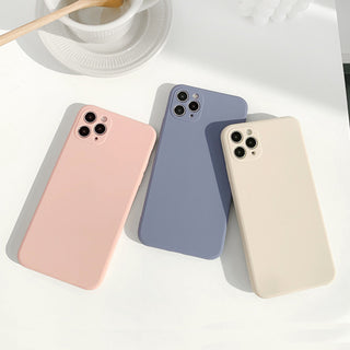 Simple Silicone Solid Color Phone Case - Phosgene