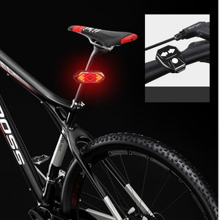 Smart Remote Control Turn Signal Charging Mountain Waterproof Taillight Night Bike With Horn Warning Light - Phosgene