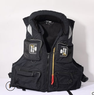 Sea Fishing Life Jacket Rock Fishing Adult Fishing Waistcoat Multi-Function Portable Swimming Large Buoyancy - Phosgene