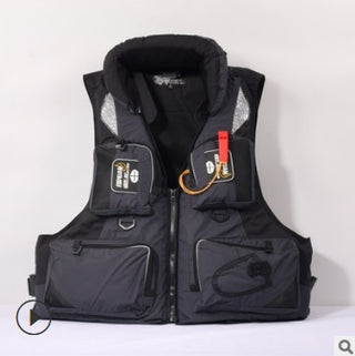 Sea Fishing Life Jacket Rock Fishing Adult Fishing Waistcoat Multi-Function Portable Swimming Large Buoyancy - Phosgene