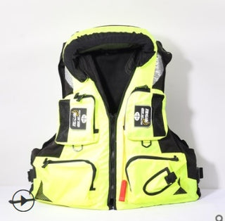 Sea Fishing Life Jacket Rock Fishing Adult Fishing Waistcoat Multi-Function Portable Swimming Large Buoyancy - Phosgene